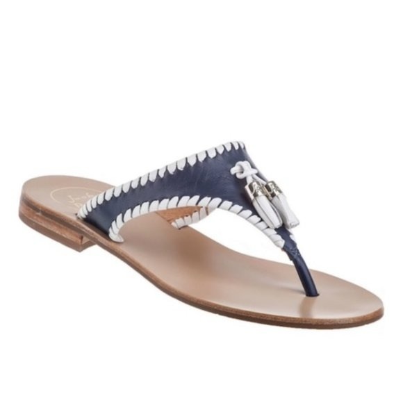Jack Roger Alana Navy & White Tassels Size 9 - Picture 1 of 4